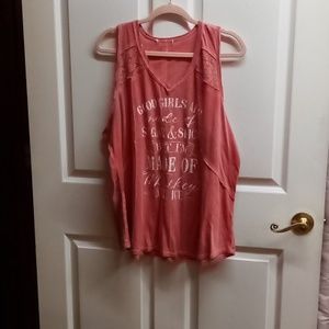 Graphic sleeveless tee